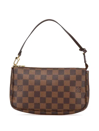 Pre-owned Louis Vuitton 2006 Damier Ebene Mini Pochette Accessoires Shoulder Bag