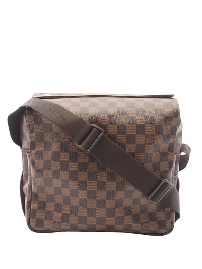 Pre-owned Louis Vuitton 2006 Damier Ebene Naviglio Crossbody Bag In Brown
