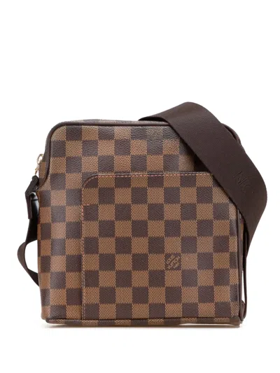 Pre-owned Louis Vuitton 2006 Damier Ebene Olav Pm Crossbody Bag