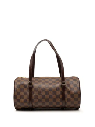 Pre-owned Louis Vuitton 2006 Damier Ebene Papillon 26 Handbag In Brown