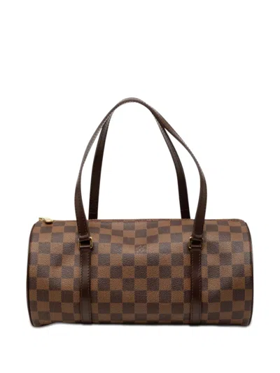 Pre-owned Louis Vuitton 2006 Damier Ebene Papillon 30 Handbag In Brown