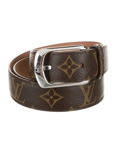Pre-owned Louis Vuitton 2006 Ellipse Belt Waist Belt In Brown