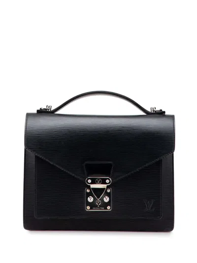 Pre-owned Louis Vuitton 2006 Epi Monceau 28 Satchel In Black