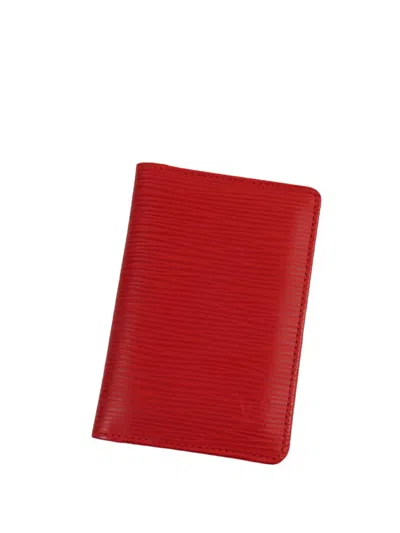 Pre-owned Louis Vuitton 2006 Epi Pocket Organizer Card Holder In Red