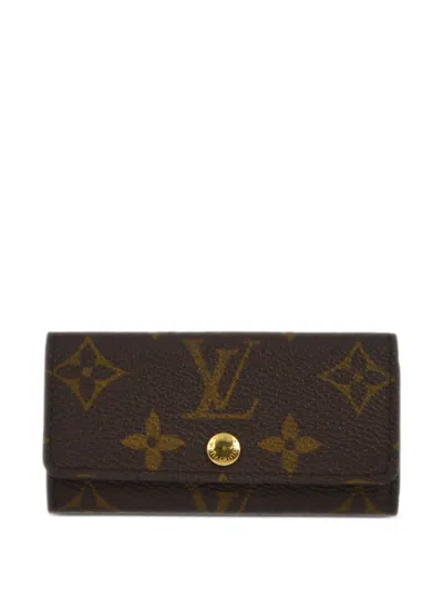 Pre-owned Louis Vuitton 2006 Four-hook Tri-fold Keycase In Brown