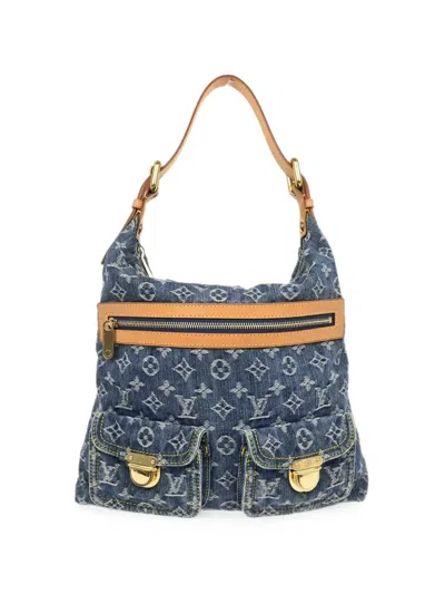 Louis Vuitton 2006 Gm Baggy Denim Shoulder Bag In Blue
