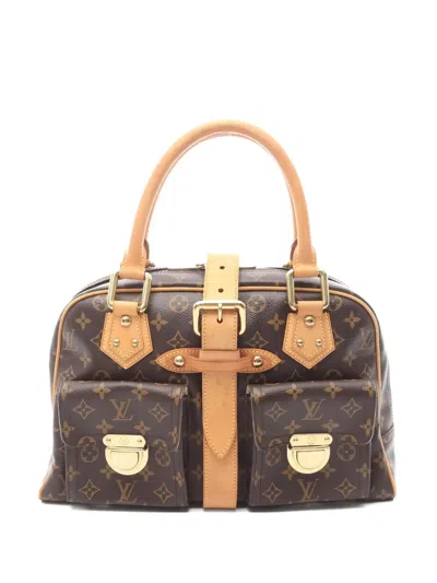 Pre-owned Louis Vuitton 2006 Gm Manhattan Monogram Tote Bag In Brown