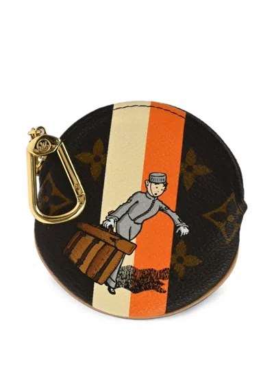 Pre-owned Louis Vuitton 2006 Groom Porte Monnaie Coin Purse In Brown