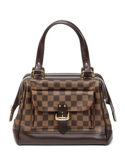 Pre-owned Louis Vuitton 2006 Knightsbridge Damier-check Tote Bag In Brown