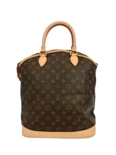 Pre-owned Louis Vuitton 2006 Lockit Monogram Tote Bag In Brown