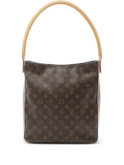 Pre-owned Louis Vuitton 2006 Looping Gm Monogram Shoulder Bag In Brown