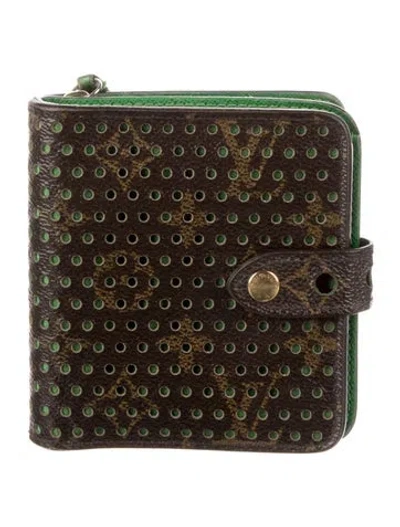 Pre-owned Louis Vuitton 2006 Lv Monogram Compact Zippé Wallet In Brown