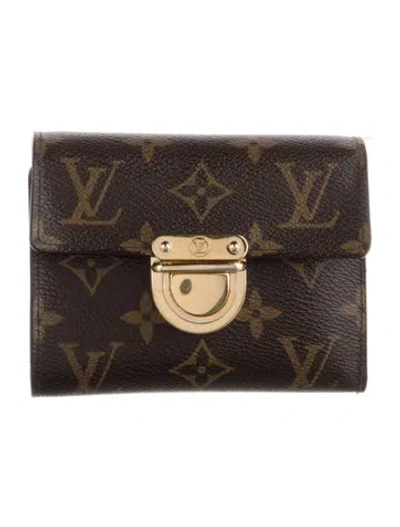 Pre-owned Louis Vuitton 2006 Lv Monogram Koala Wallet In Brown