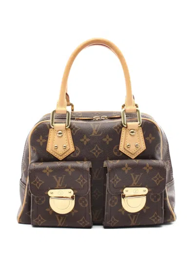 Pre-owned Louis Vuitton 2006 Manhattan Pm Handbag In Brown