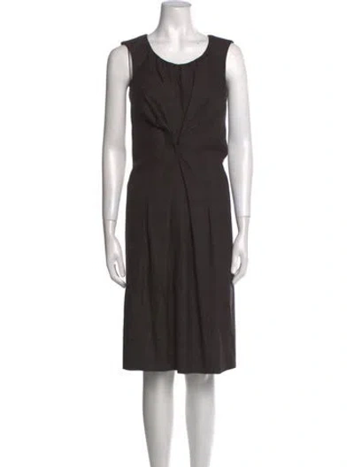 Pre-owned Louis Vuitton 2006 Midi Length Dress In Brown