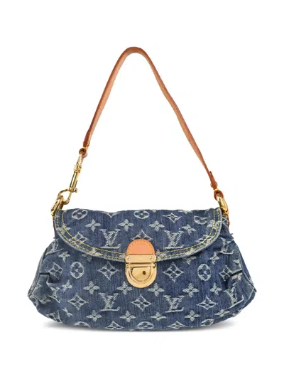 Pre-owned Louis Vuitton 2006 Mini Monogram Denim Shoulder Bag