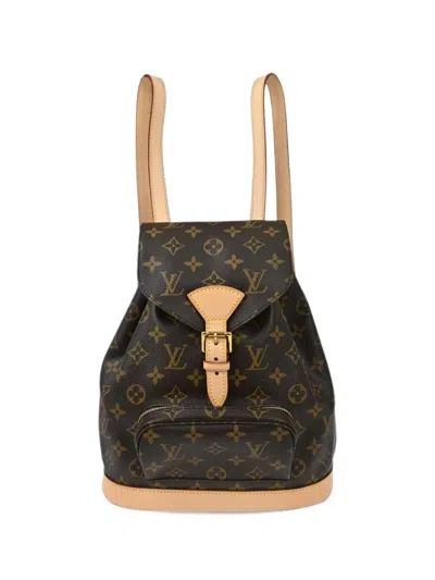 Pre-owned Louis Vuitton 2006 Mm Monogram Montsouris Backpack In Brown