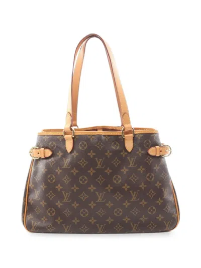 Pre-owned Louis Vuitton 2006 Monogram Batignolles Horizontal Shoulder Bag In Brown