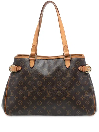 Pre-owned Louis Vuitton 2006 Monogram Batignolles Horizontal Tote Bag In Brown