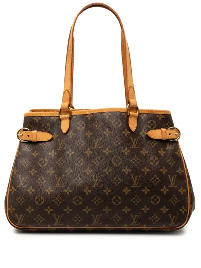Pre-owned Louis Vuitton 2006 Monogram Batignolles Horizontal Tote Bag In Brown