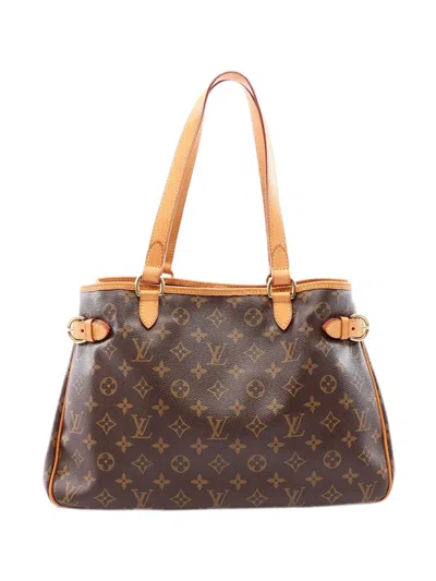 Pre-owned Louis Vuitton 2006 Monogram Batignolles Horizontal Tote Bag In Brown