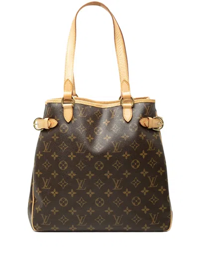 Pre-owned Louis Vuitton 2006 Monogram Batignolles Vertical Tote Bag In Brown