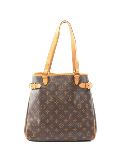 Pre-owned Louis Vuitton 2006 Monogram Batignolles Vertical Tote Bag In Brown