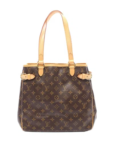 Pre-owned Louis Vuitton 2006 Monogram Batignolles Vertical Tote Bag In Brown