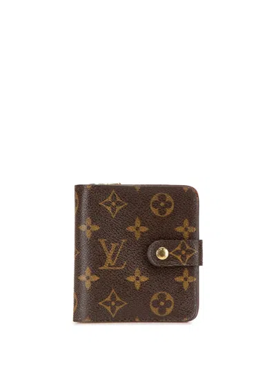 Pre-owned Louis Vuitton 2006 Monogram Bi-fold Compact Wallet Small Wallets In Brown