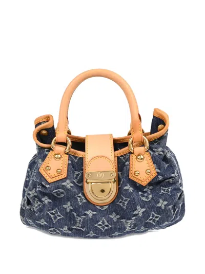 Pre-owned Louis Vuitton 2006 Monogram Denim Pleaty Handbag In Blue