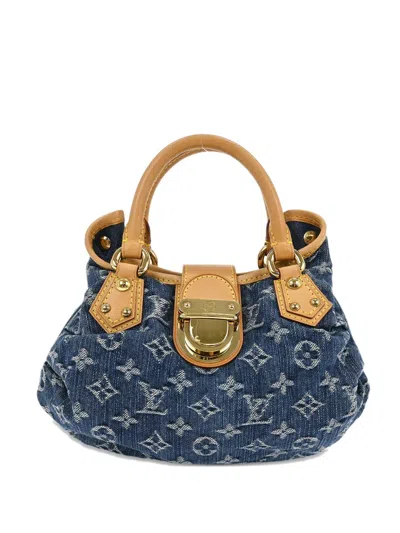 Pre-owned Louis Vuitton 2006 Monogram Denim Tote Bag In Blue