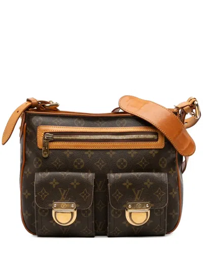 Pre-owned Louis Vuitton 2006 Monogram Hudson Gm Crossbody Bag In Brown