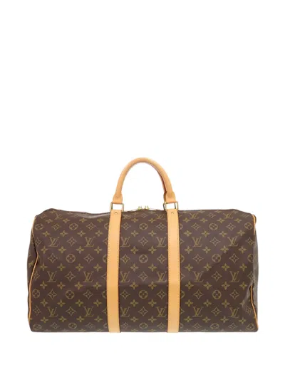 Pre-owned Louis Vuitton 2006 Monogram Keepall 50 Travel Bag In Brown