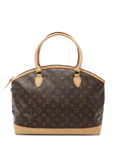 Pre-owned Louis Vuitton 2006 Monogram Lockit Handbag In Brown
