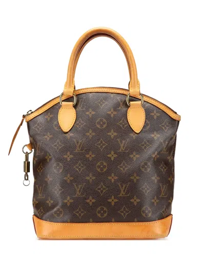 Pre-owned Louis Vuitton 2006 Monogram Lockit Pm Handbag In Brown