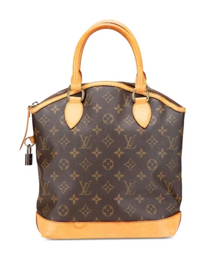 Pre-owned Louis Vuitton 2006 Monogram Lockit Pm Handbag In Brown