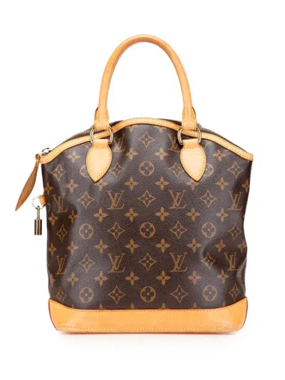 Pre-owned Louis Vuitton 2006 Monogram Lockit Pm Handbag In Brown