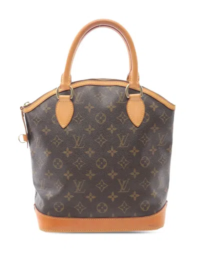 Pre-owned Louis Vuitton 2006 Monogram Lockit Pm Handbag In Brown