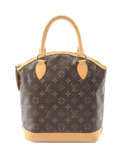 Pre-owned Louis Vuitton 2006 Monogram Lockit Tote Bag In Brown