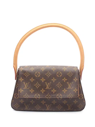 Pre-owned Louis Vuitton 2006 Monogram Mini Looping Shoulder Bag In Brown