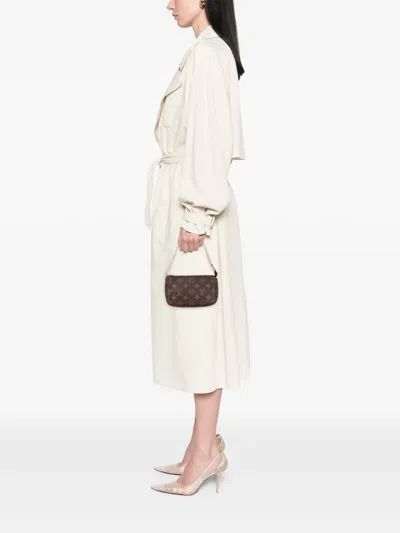 Pre-owned Louis Vuitton 2006 Monogram Mini Pochette Accessoires Handbag In Brown