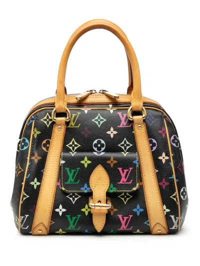 Pre-owned Louis Vuitton 2006 Monogram Multicolore Priscilla Handbag In Black