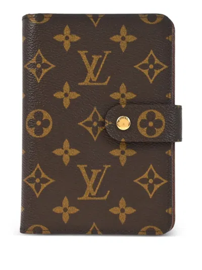 Pre-owned Louis Vuitton 2006 Monogram Passport Wallet In Brown