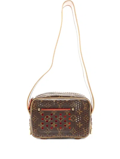 Pre-owned Louis Vuitton 2006 Monogram Perforations Shoulder Bag In Brown