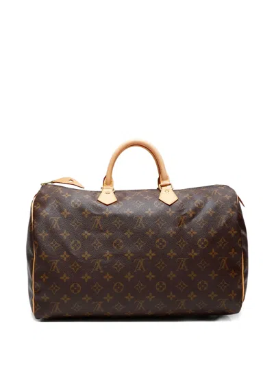 Pre-owned Louis Vuitton 2006 Monogram Speedy 40 Handbag In Brown