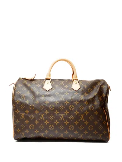 Pre-owned Louis Vuitton 2006 Monogram Speedy 40 Handbag In Brown