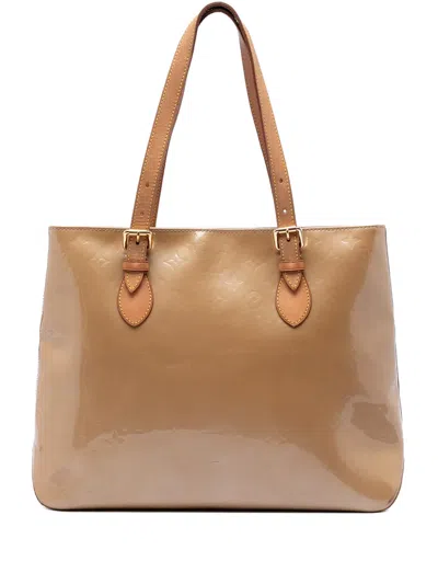 Pre-owned Louis Vuitton 2006 Monogram Vernis Brentwood Tote Bag In Brown