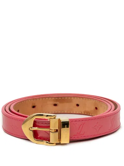 Pre-owned Louis Vuitton 2006 Monogram Vernis Ceinture Belt In Pink