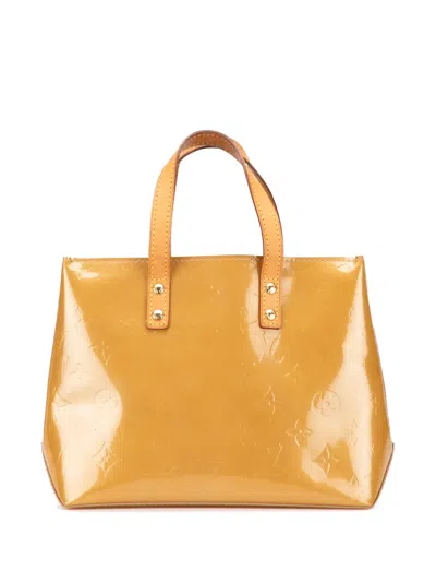 Pre-owned Louis Vuitton 2006 Monogram Vernis Reade Pm Handbag In Yellow
