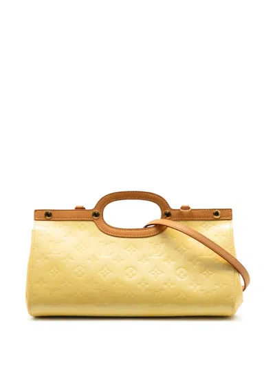 Pre-owned Louis Vuitton 2006 Monogram Vernis Roxbury Drive Satchel In Yellow